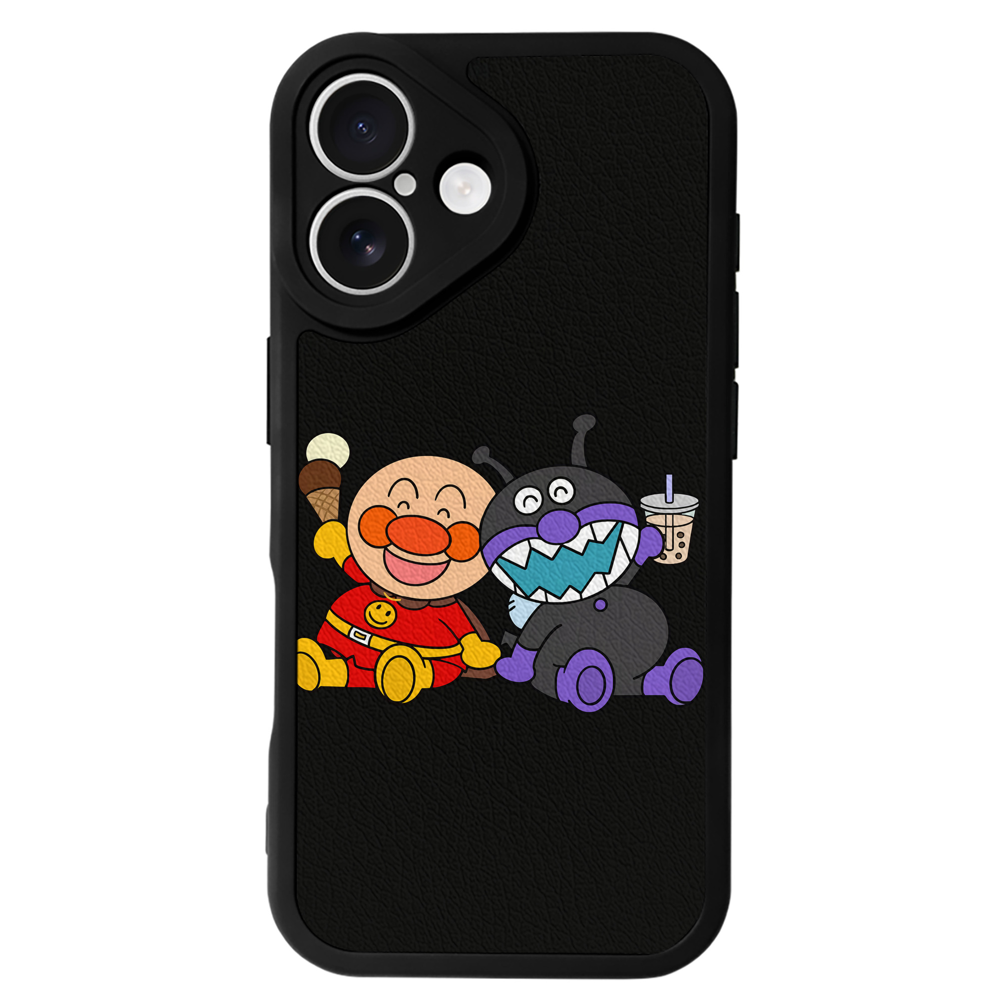 （画像用） アンパンマン Anpanman 【iPhone 16シリーズ対応】シリコンスマホケース（レザー調） 材質：シリコン